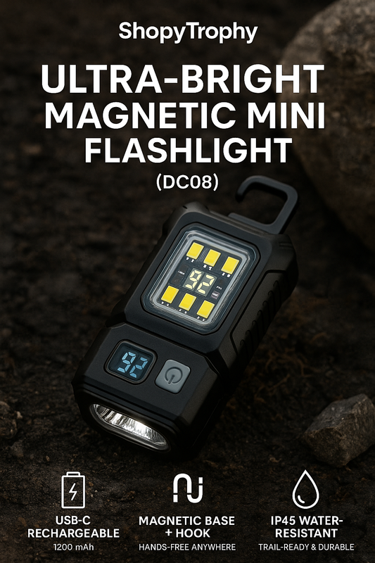 Ultra Bright Magnetic Mini Flashlight – USB-C (Emergency light)