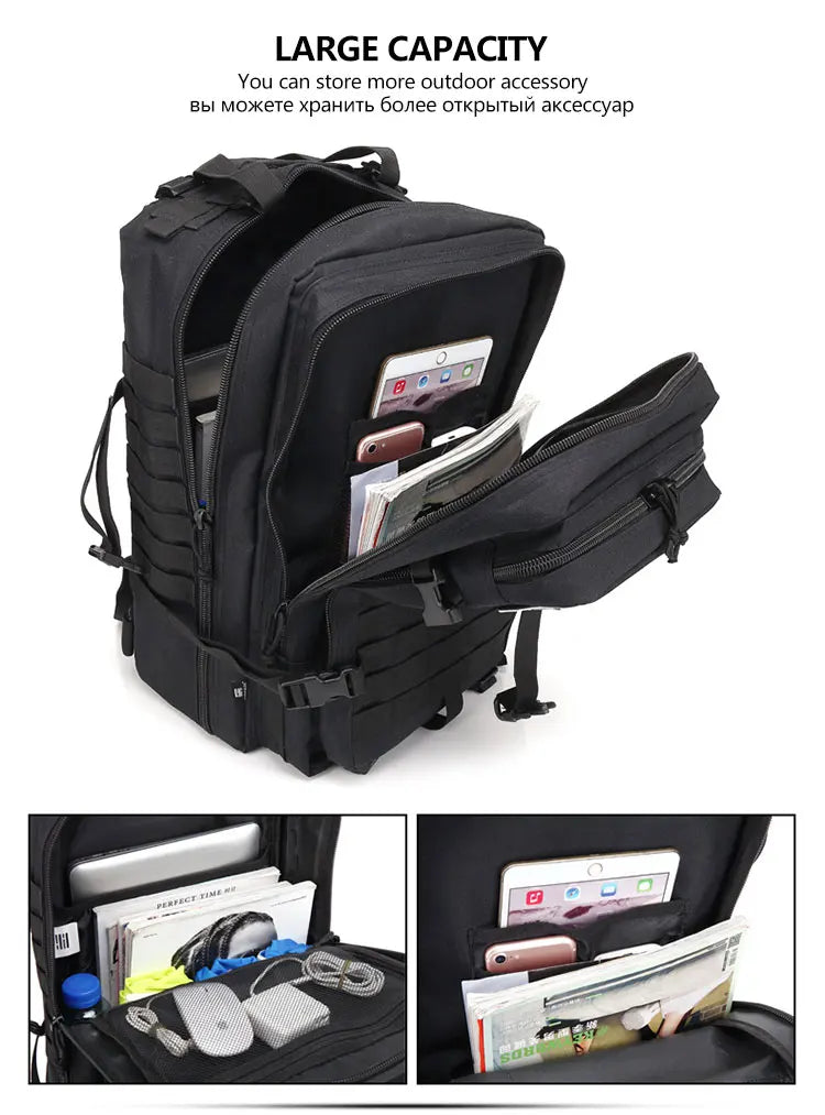 Tactical Backpack Men's Travel Waterproof