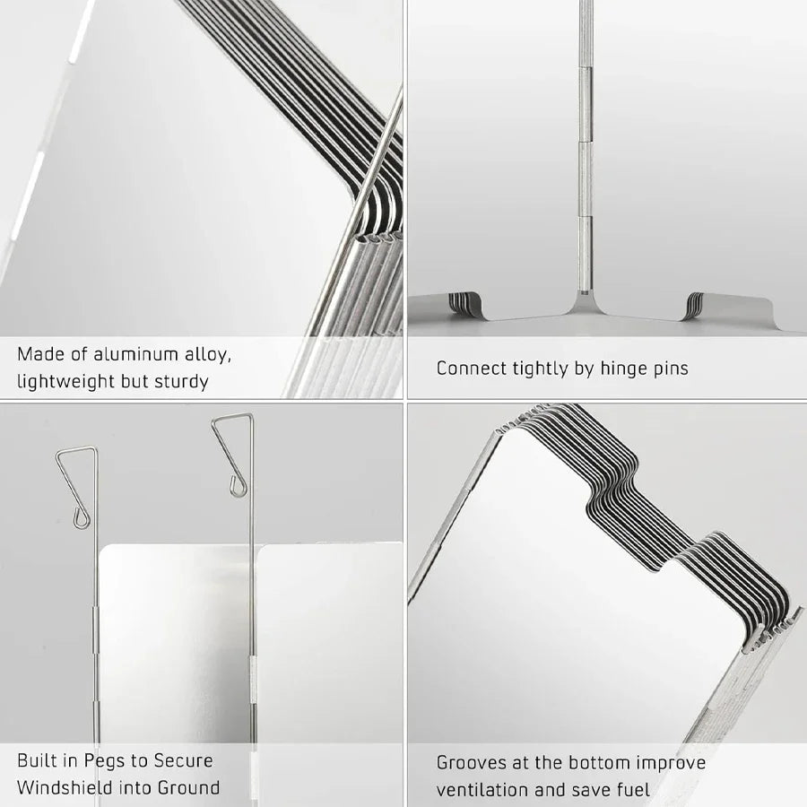 Tall Stove Windscreen-Gas Burner