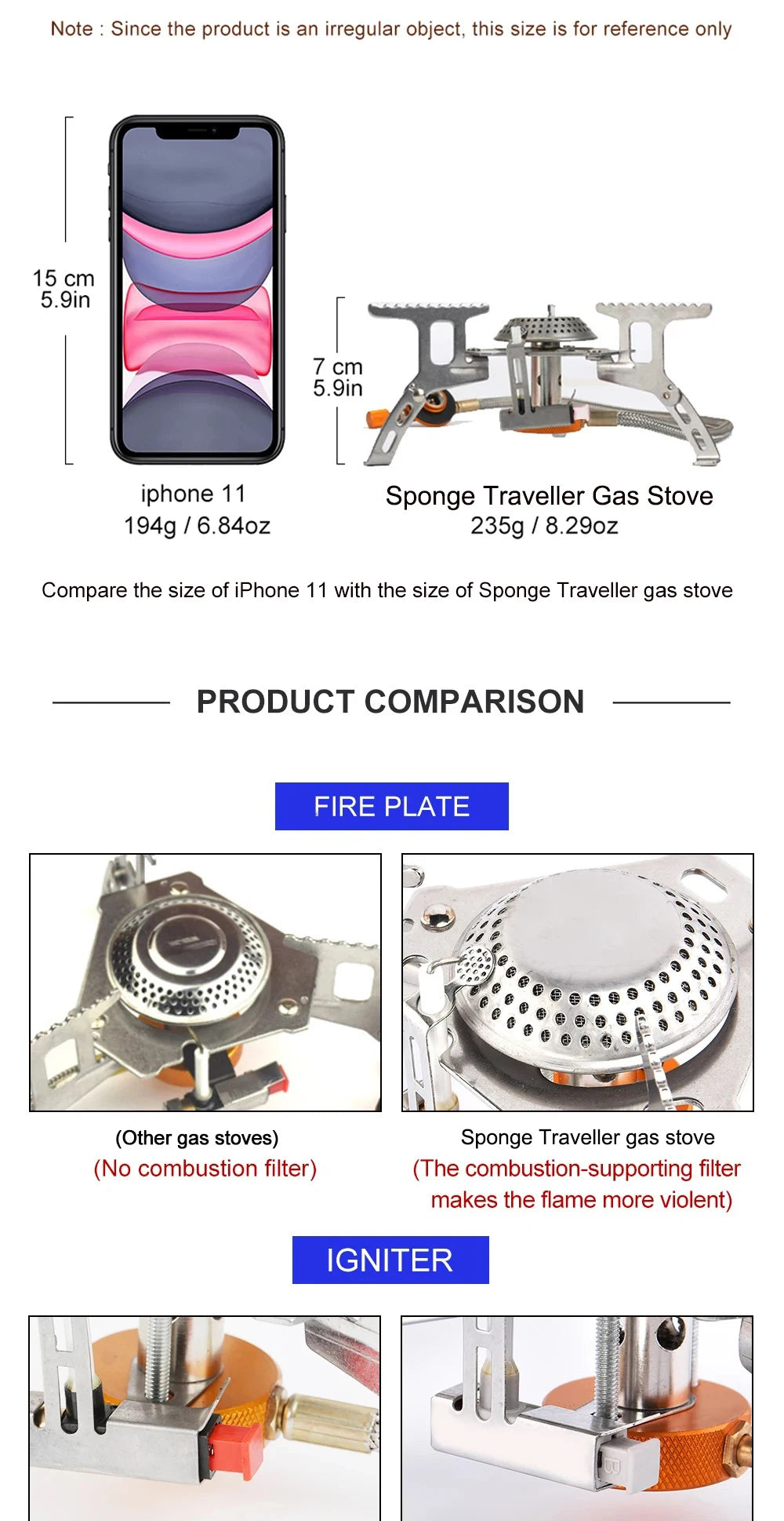 Camping Gas Stove Portable Folding