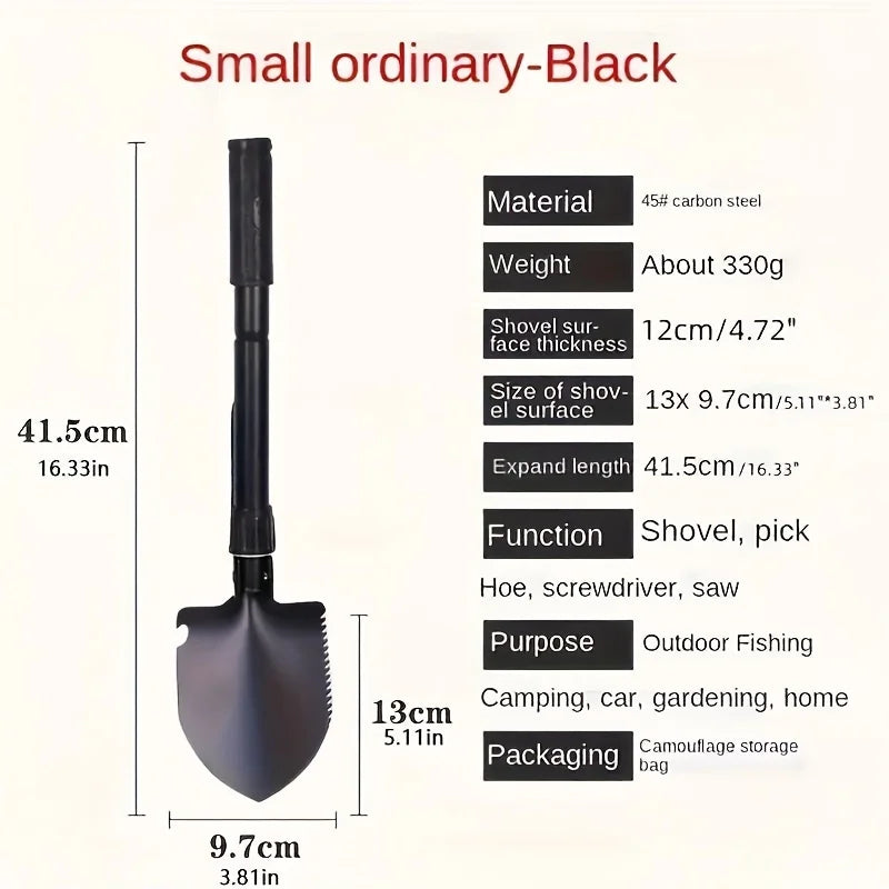 Compact 5-in-1 Survival Shovel