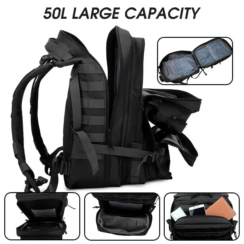 Tactical Backpack Men's Travel Waterproof