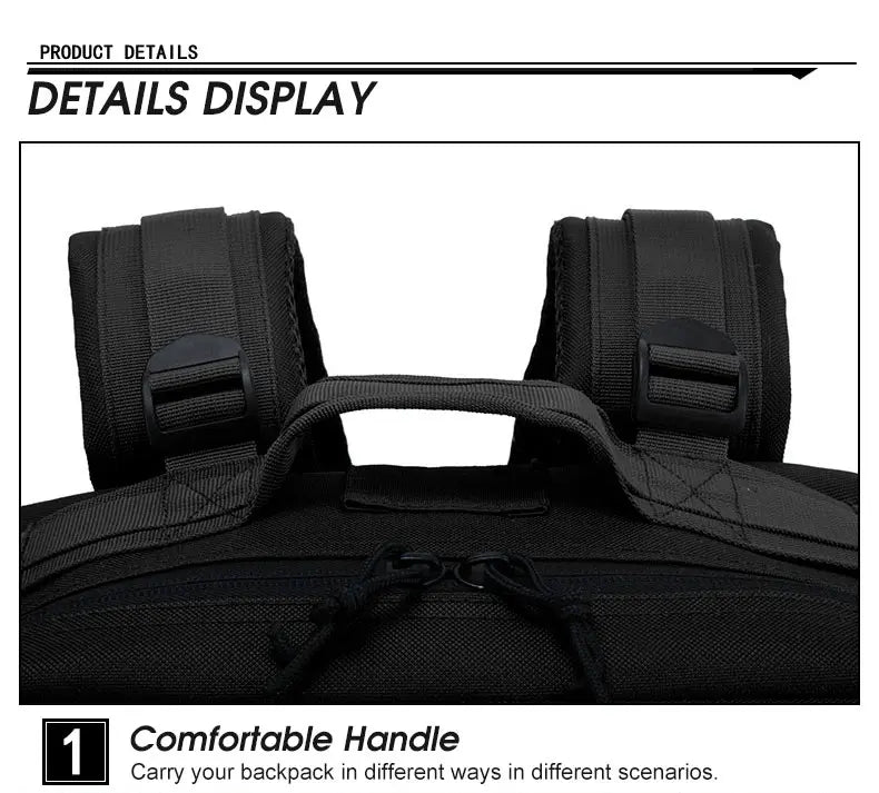 Tactical Backpack Men's Travel Waterproof