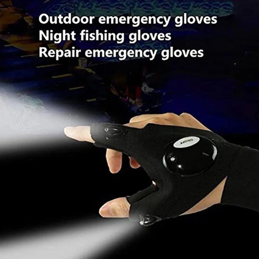 Flashlight Running &Waterproof Gloves