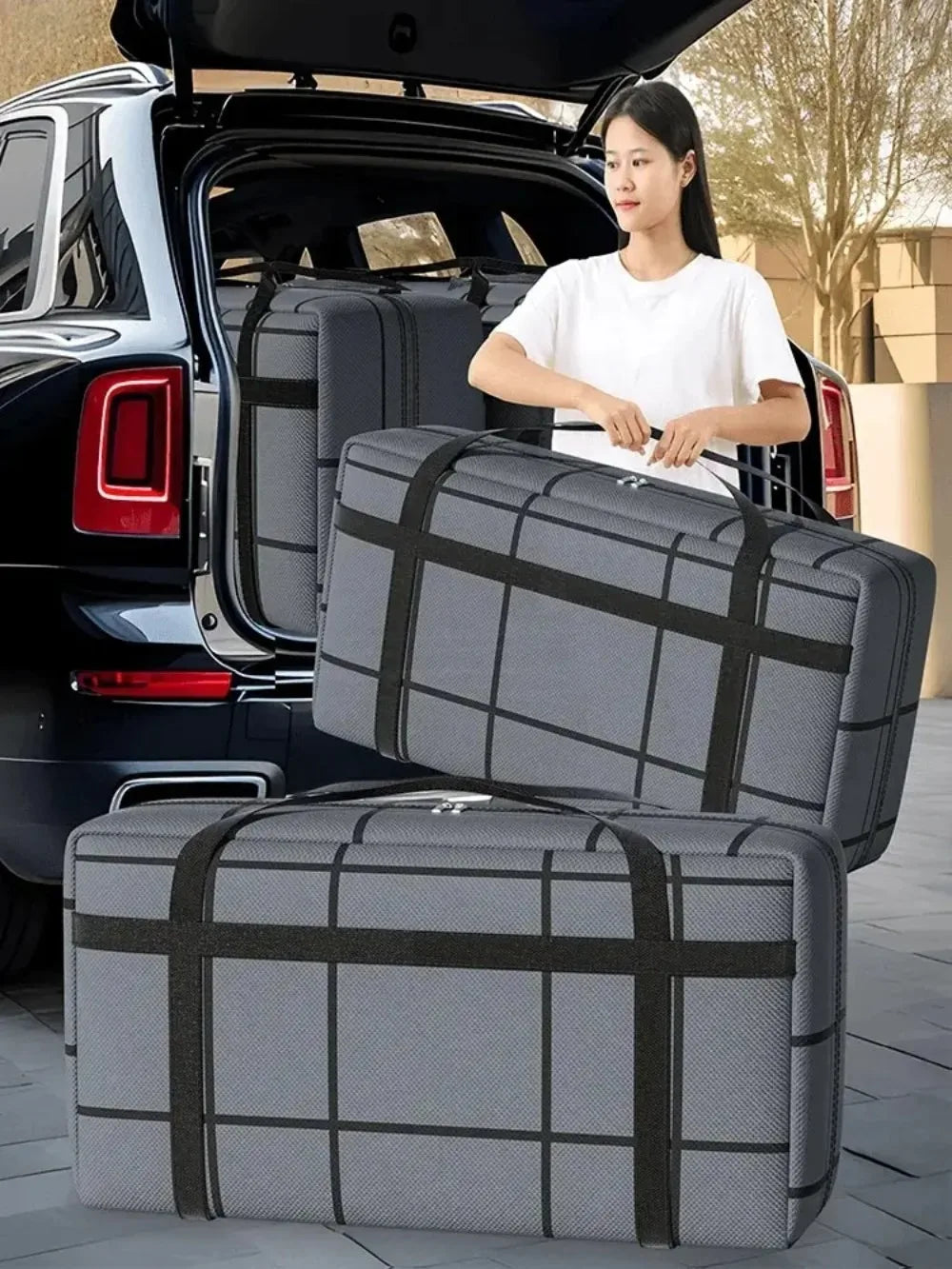 Large Capacity Storage Bag with Zipper