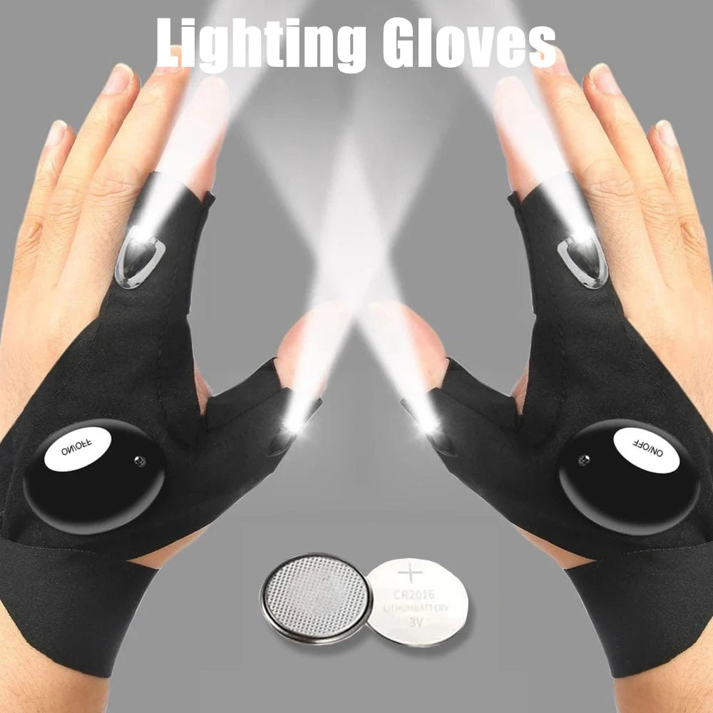 Flashlight Running &Waterproof Gloves