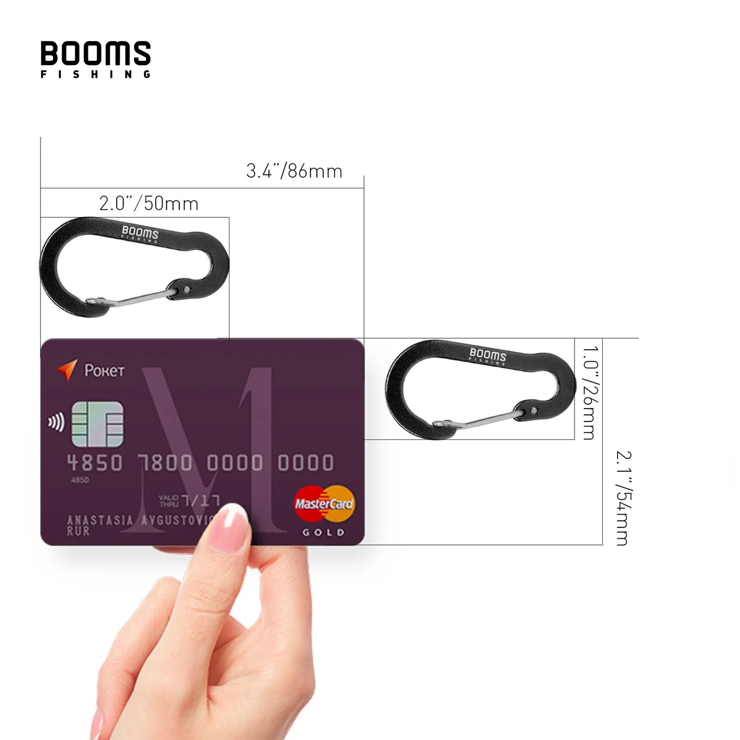 Aluminum Carabiner Clips - 6pcs