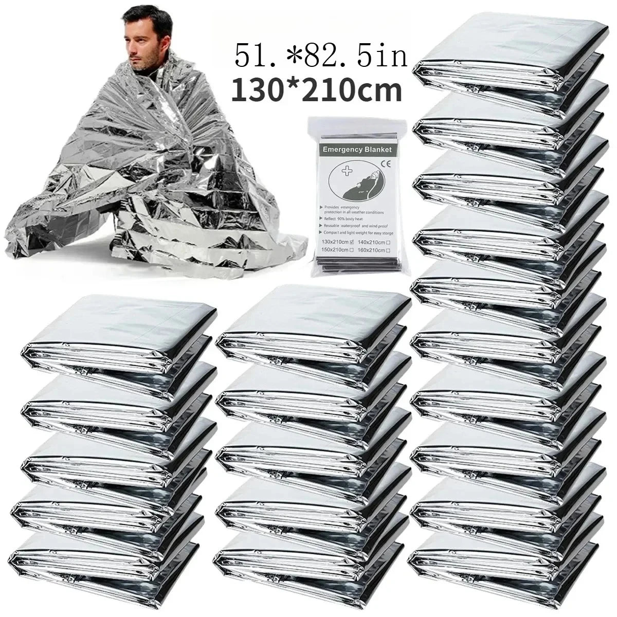 Thermal Emergency Blanket Survival Gear