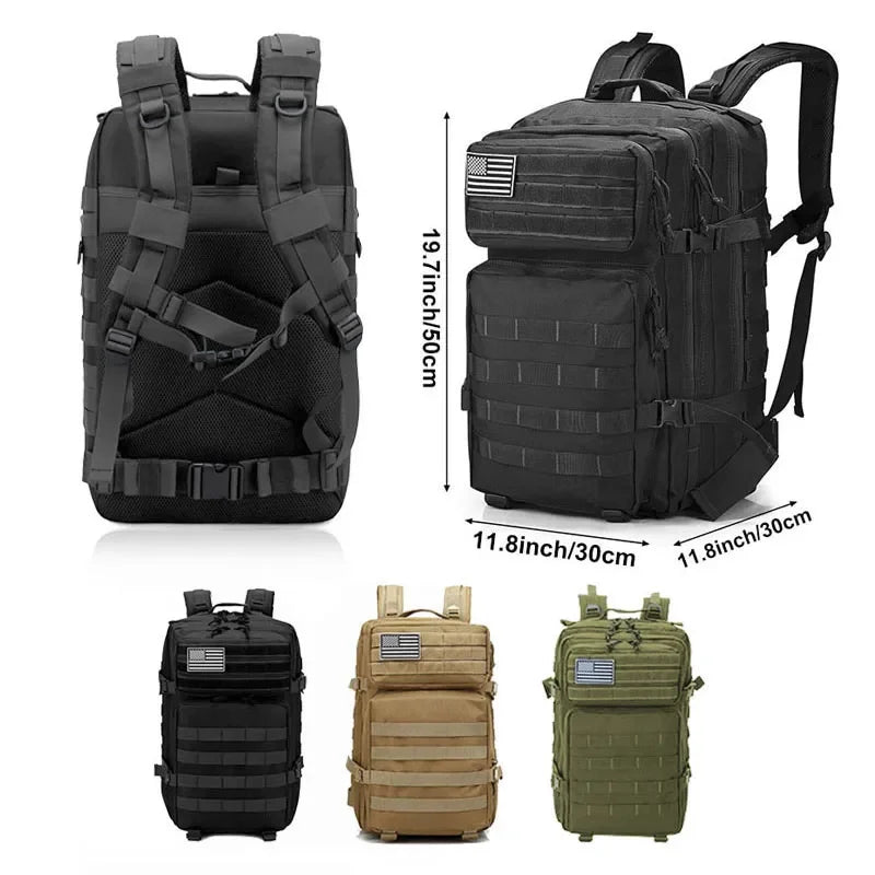Tactical Backpack Men's Travel Waterproof
