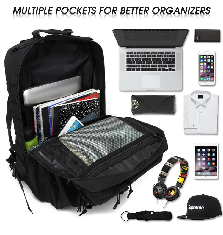 Tactical Backpack Men's Travel Waterproof