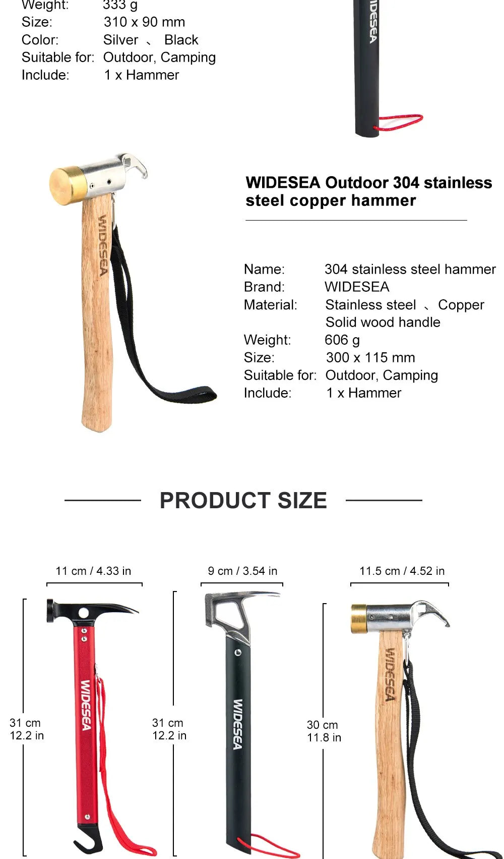 camping hammer tent peg
