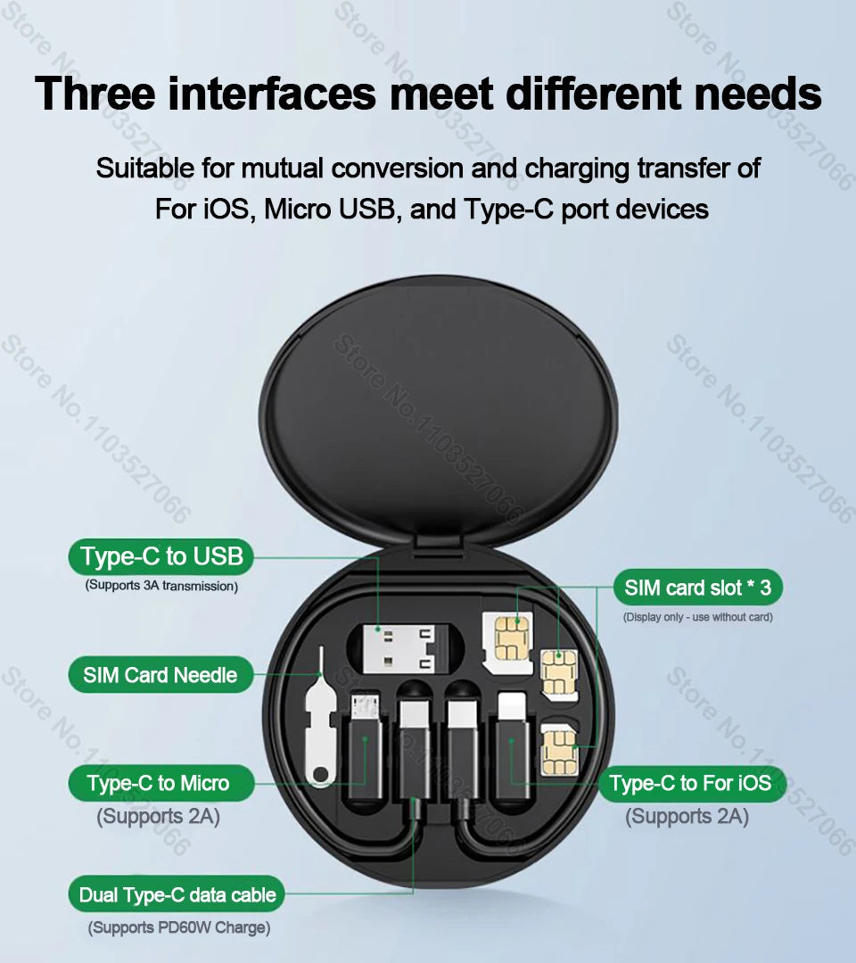 universal USB adapter cable set camping