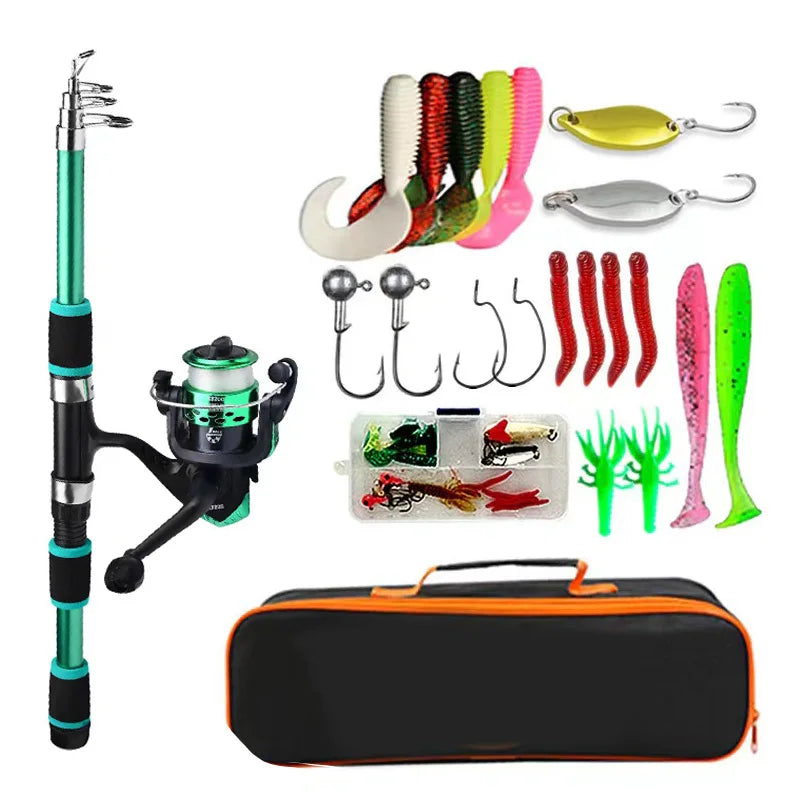 full Kits With Telescopic Fishing Rod