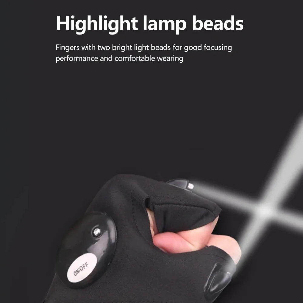 Flashlight Running &Waterproof Gloves