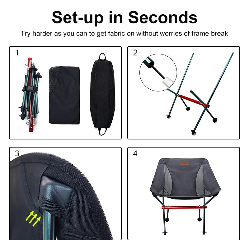 PACOONE Folding camping chair