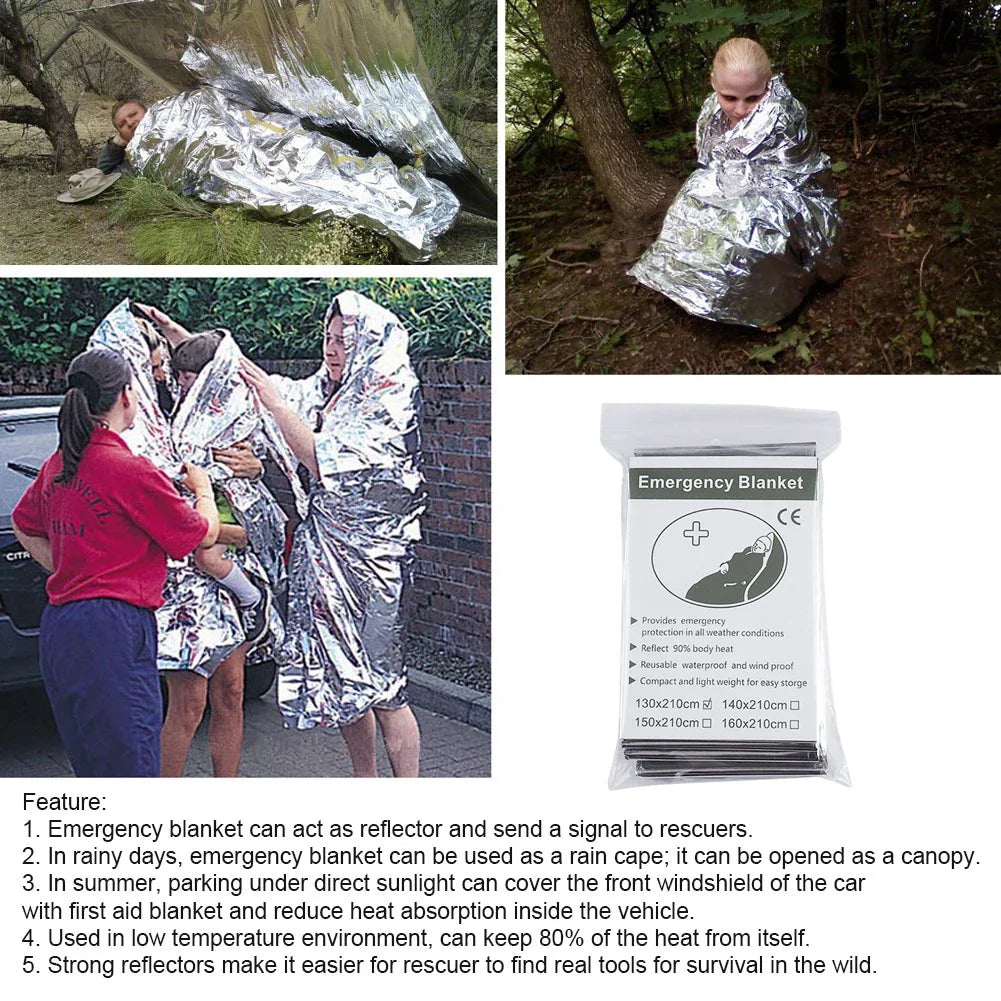 Thermal Emergency Blanket Survival Gear