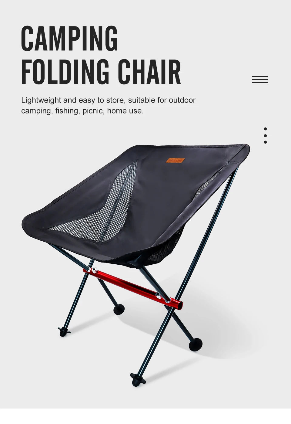 PACOONE Folding camping chair