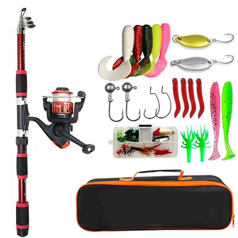 full Kits With Telescopic Fishing Rod