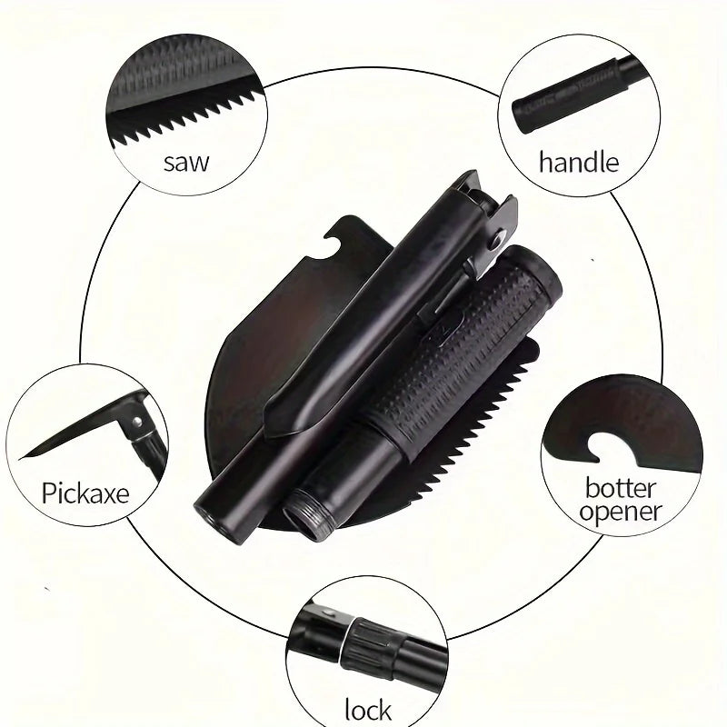 Compact 5-in-1 Survival Shovel