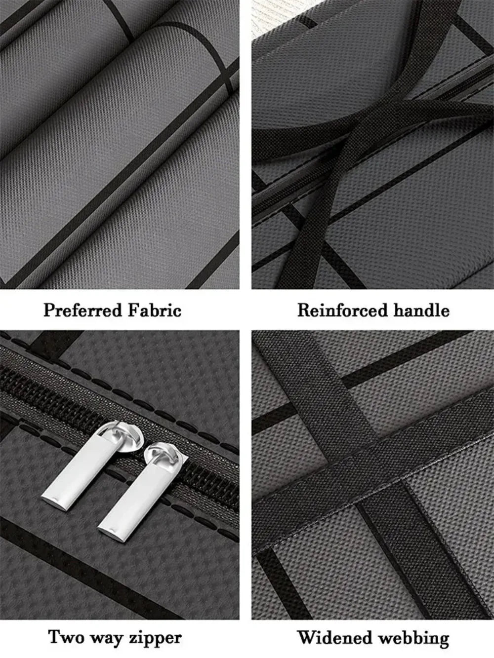 Large Capacity Storage Bag with Zipper