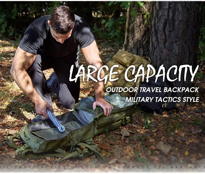 Tactical Backpack Men's Travel Waterproof
