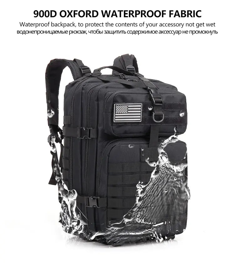 Tactical Backpack Men's Travel Waterproof