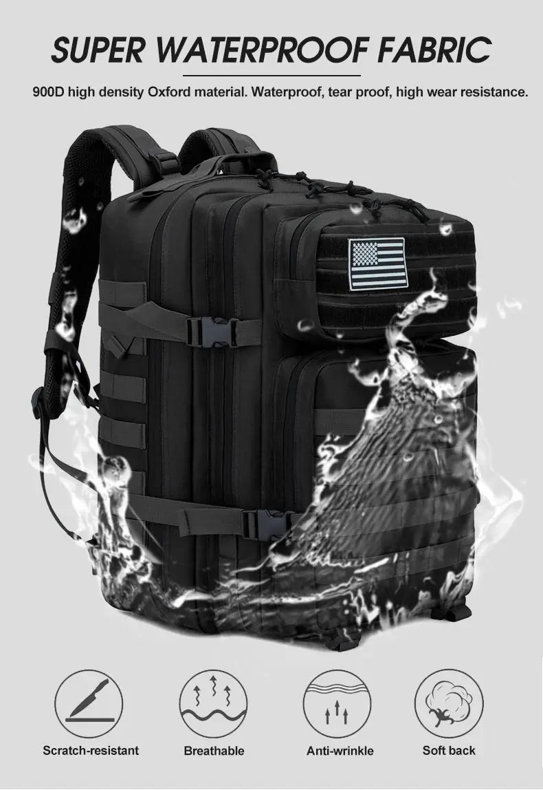 Tactical Backpack Men's Travel Waterproof