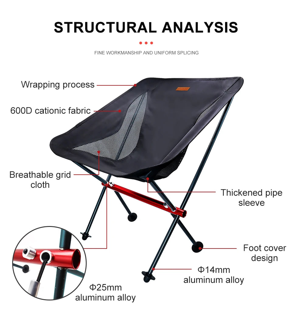 PACOONE Folding camping chair