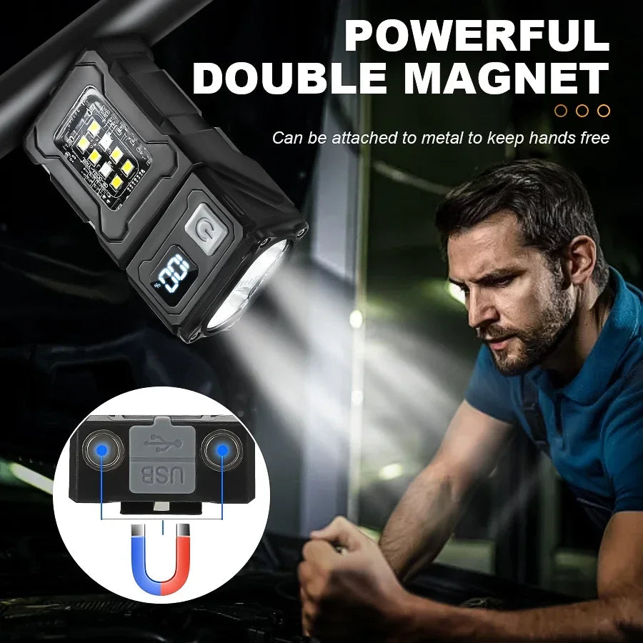 Ultra Bright Magnetic Mini Flashlight – USB-C (Emergency light)