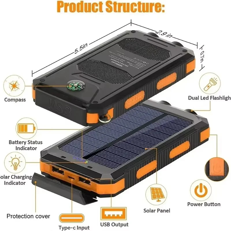 Waterproof Solar Power Bank