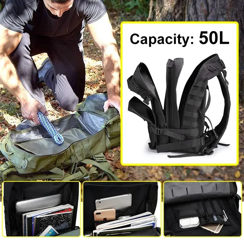 Tactical Backpack Men's Travel Waterproof